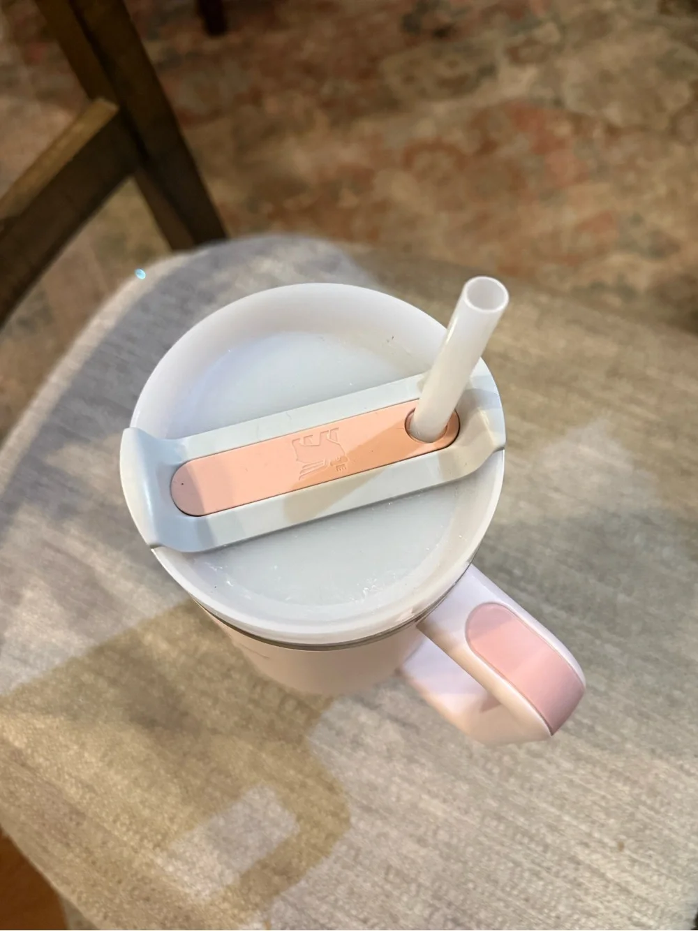 Stanley Blush Pink Insulated Travel Mug with Handle